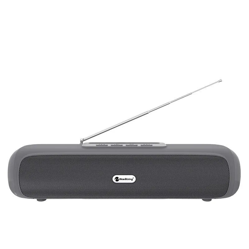 Desktop wireless long strip speaker subwoofer in black, blue, red, or silver grey colour options