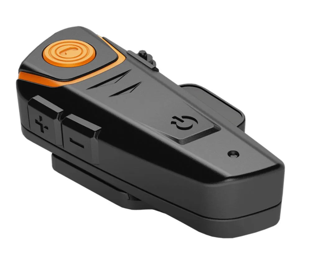 BT-S2 motorcycle Bluetooth walkie-talkie headset in black with 1000m intercom range and DSP noise cancellation