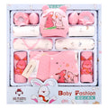 Newborn padded cotton baby clothes multi-piece set in pink colour