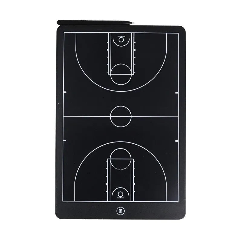 Sports LCD handwriting board in black with pen, 16 inch plastic screen for tactical marking
