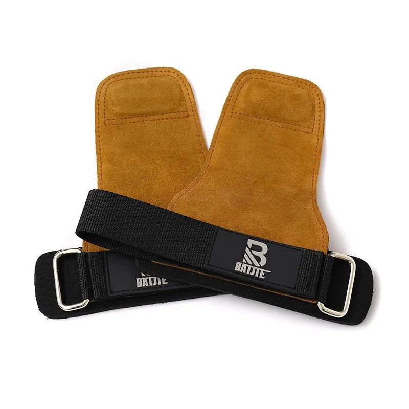 Brown fitness wrist protector bands for pull-up and bar workout wrist support