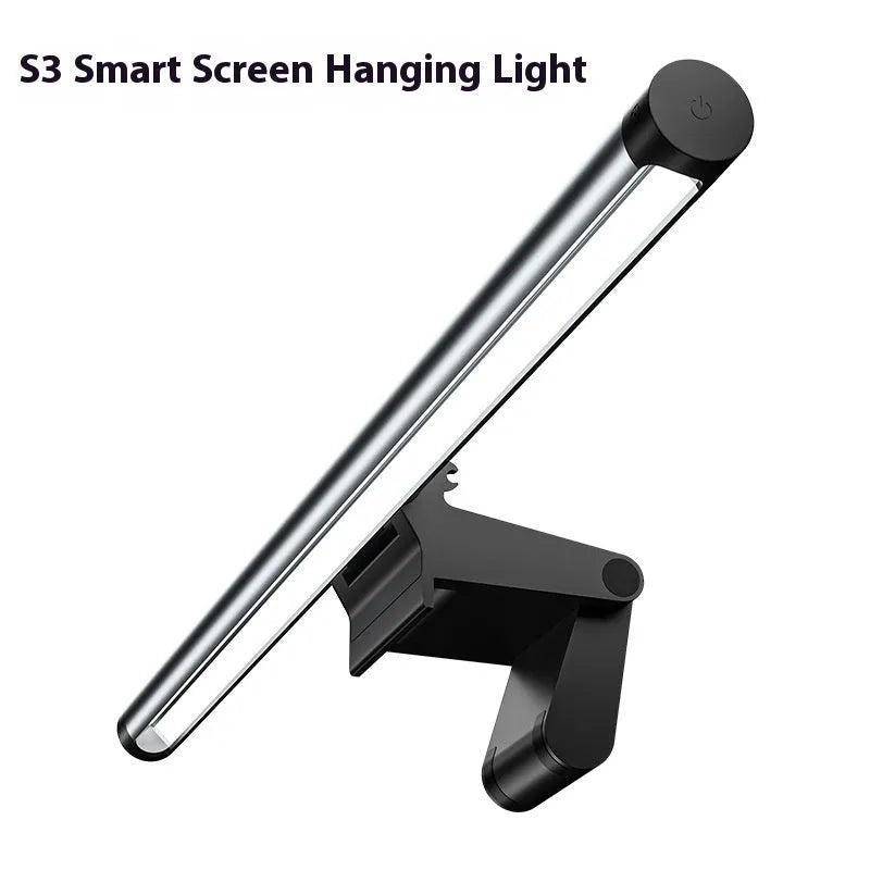 Asymmetric anti blue light screen hanging light on computer monitor with 2.4G wireless control