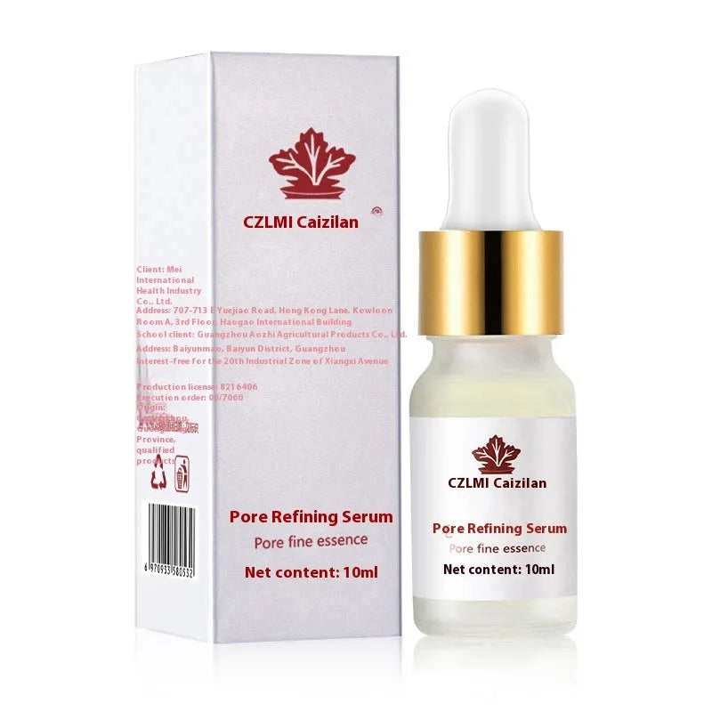 10ml white pore refining serum bottle with hyaluronic acid for daily skincare use