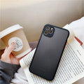 Frosted transparent TPU silicone phone case back cover for iPhone, colour black, business style