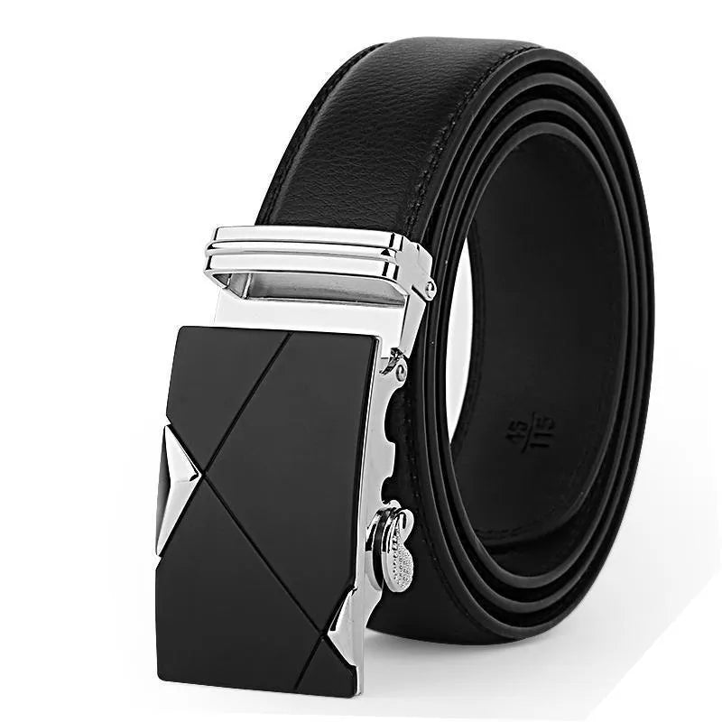 Top quality genuine full grain leather belt for men with metal buckle, available in multiple styles and sizes 110-125cm