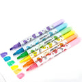 Set of six double-headed watercolor highlighters showing pink, orange, yellow, green, blue, and purple colours.