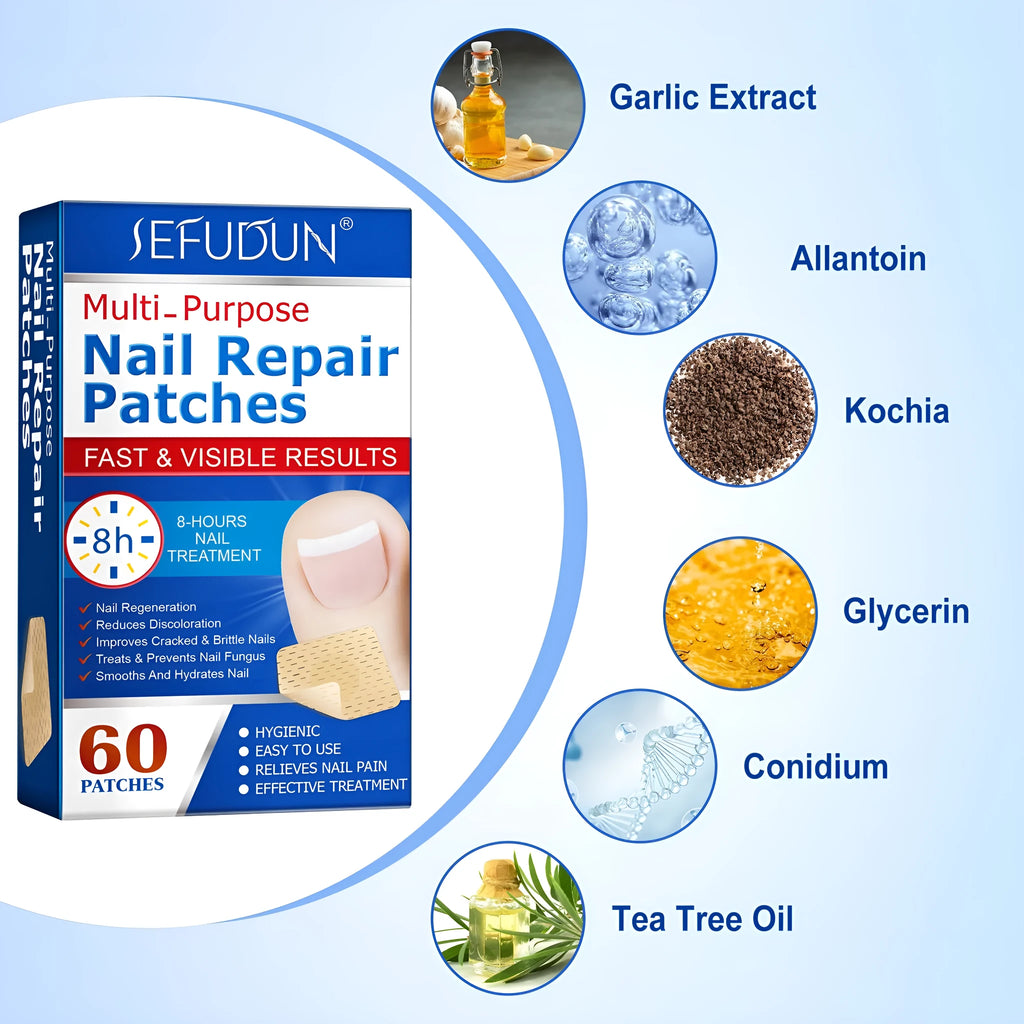 Gray nail correction stickers 60p pack for brittle nail care and reinforcement