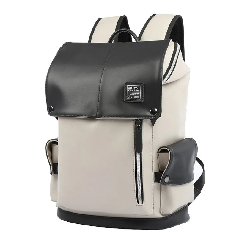 Women's square vertical PU handbag with cover bag and car suture detail, black colour, 31x17x44cm