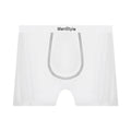 Men's seamless satin ice silk boxer shorts in flesh tone colour with mid-waist design