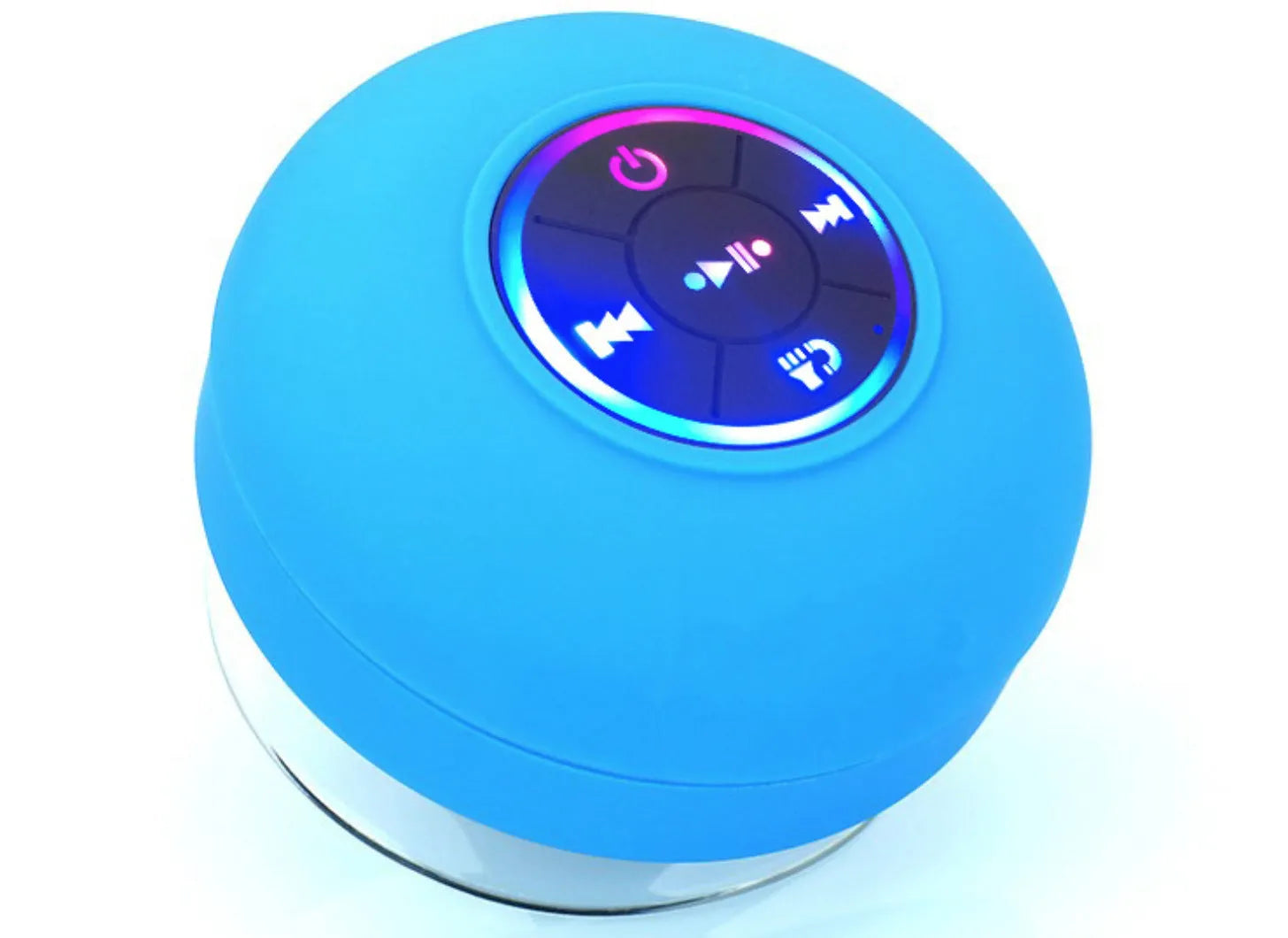 BTS07 waterproof Bluetooth speaker with large suction cup base in six colour options