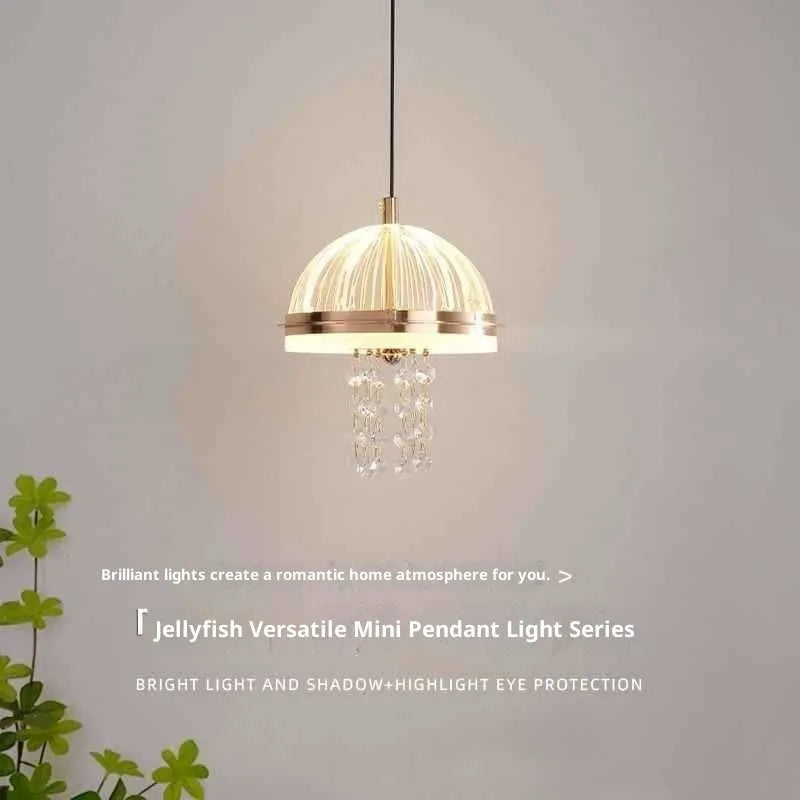 French light luxury small acrylic chandelier 500mm three colour for bedroom apartment living room dining room