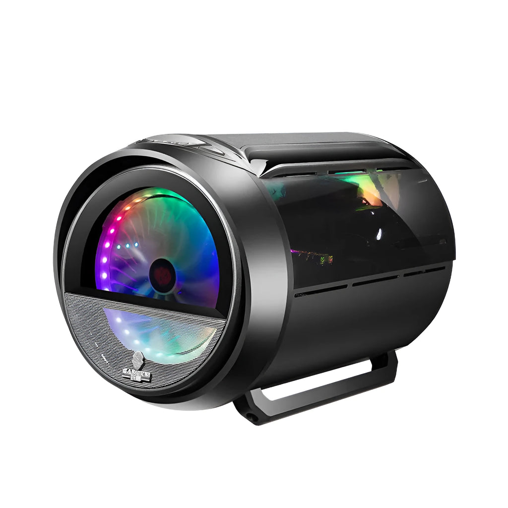 Vertical HTPC computer chassis with RGB lighting, black, white, or pink options