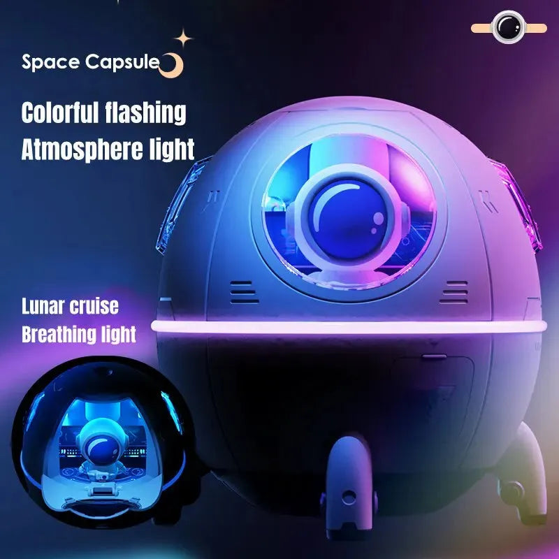 Light purple portable USB desktop humidifier with LED light and 220ml water tank