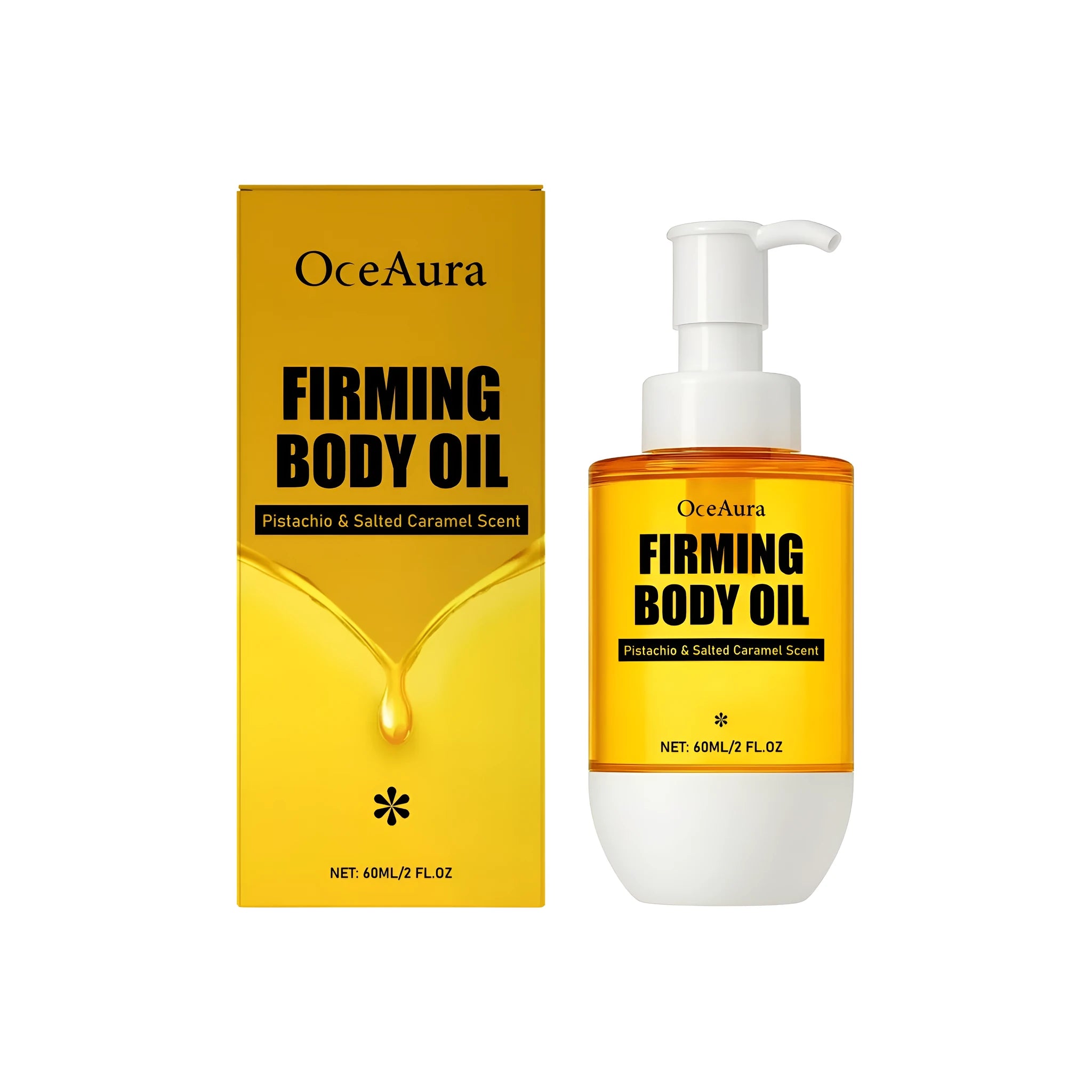 60ml bottle of tightening and wrinkle resistant body oil with a dropper