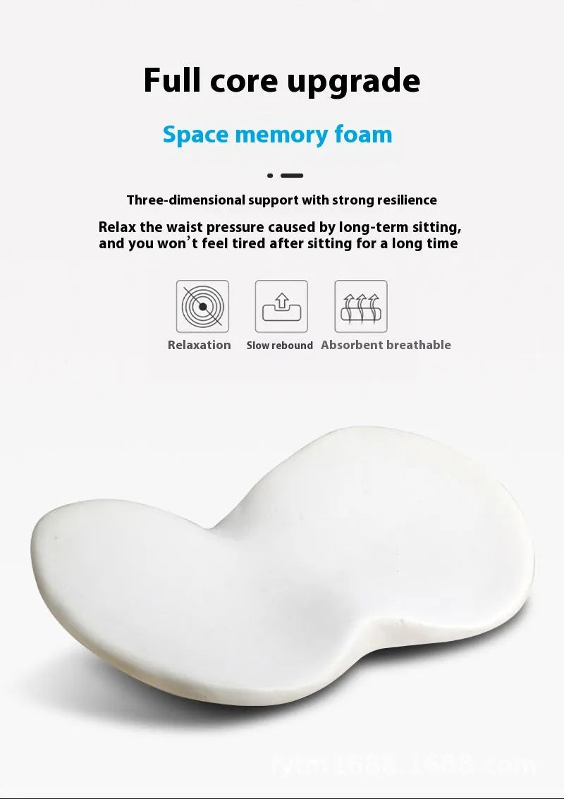 A flat car seat cushion with memory foam filler shown in a choice of four colours.