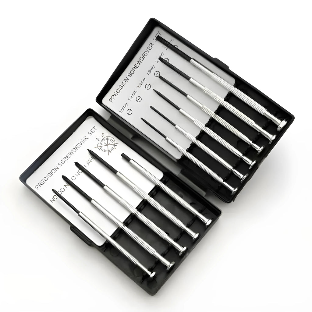 TH-6177 11-piece clock repair screwdriver set with cross and one-word heads