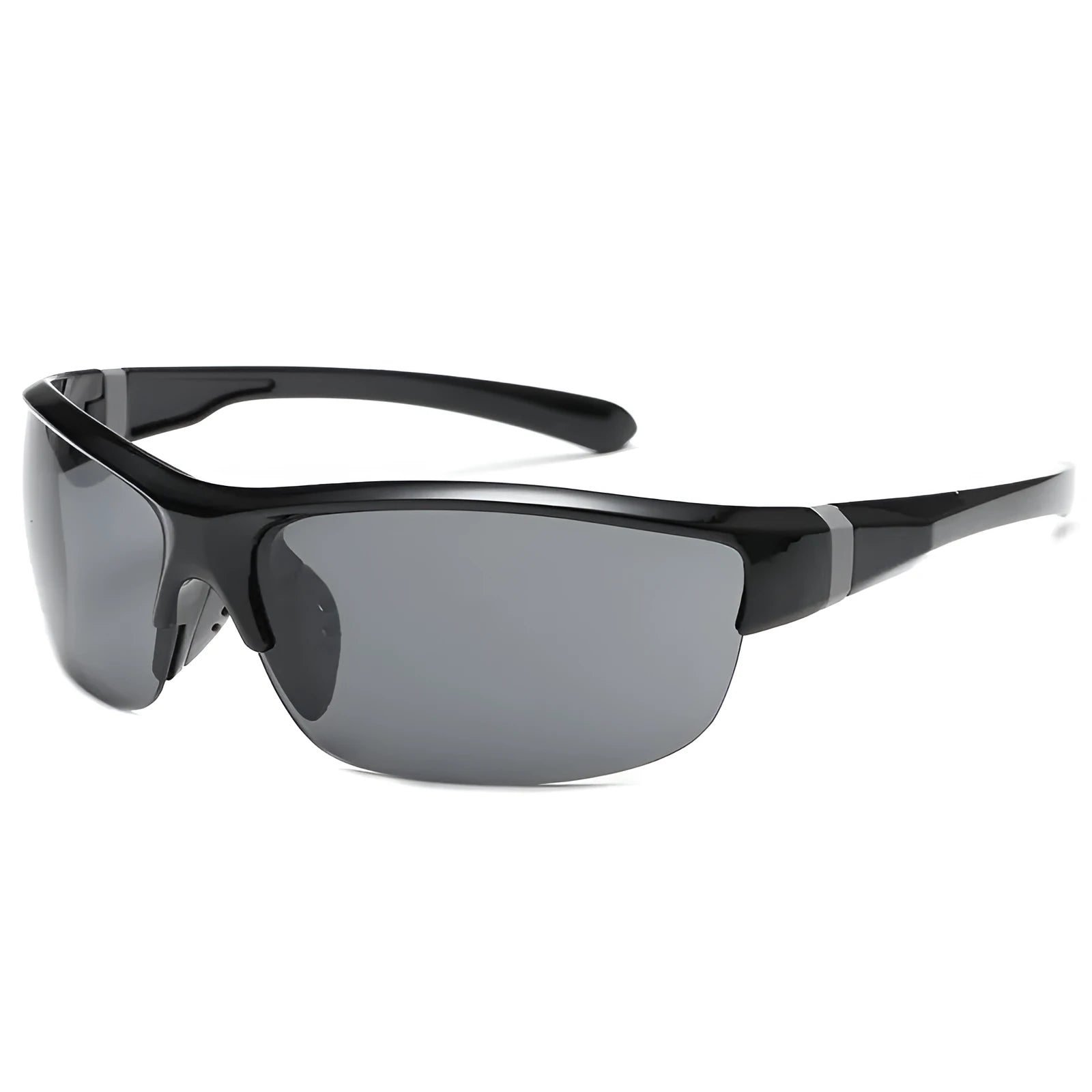 Men's windproof sports sunglasses with semi-frameless frame for cycling.