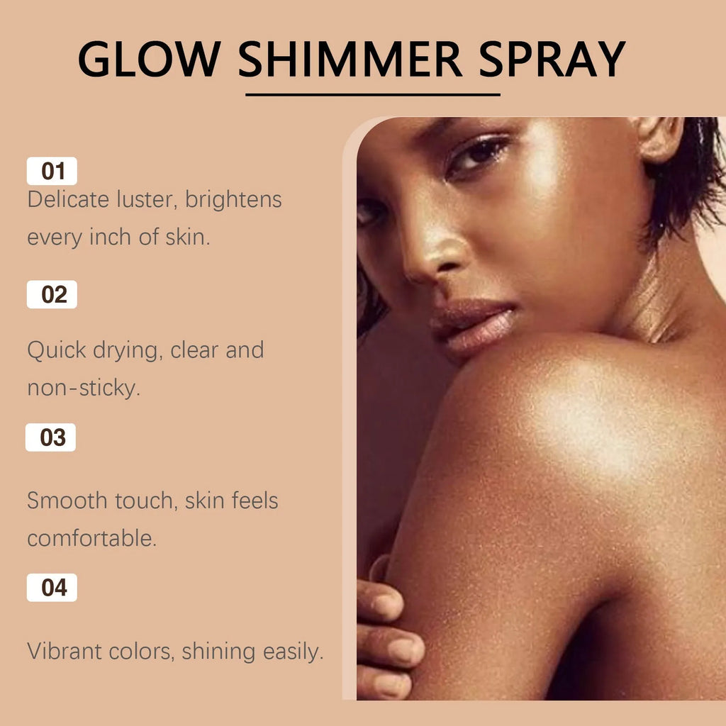Shiny Body Spray 100ml bottle with glittering liquid for temporary skin decoration