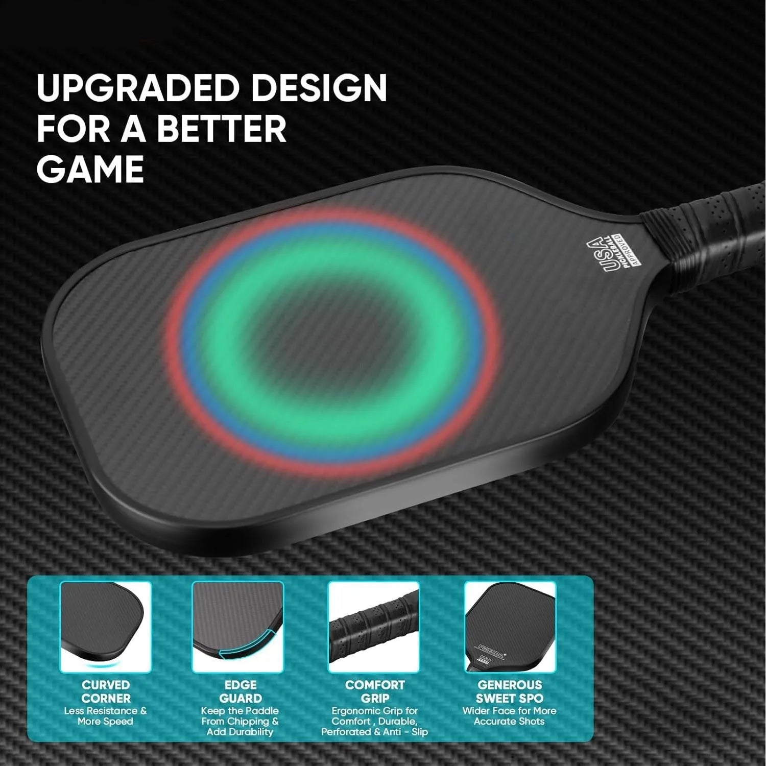 3K full carbon fibre beach racket in black or orange with graphite carbon honeycomb surface measuring 40x20cm