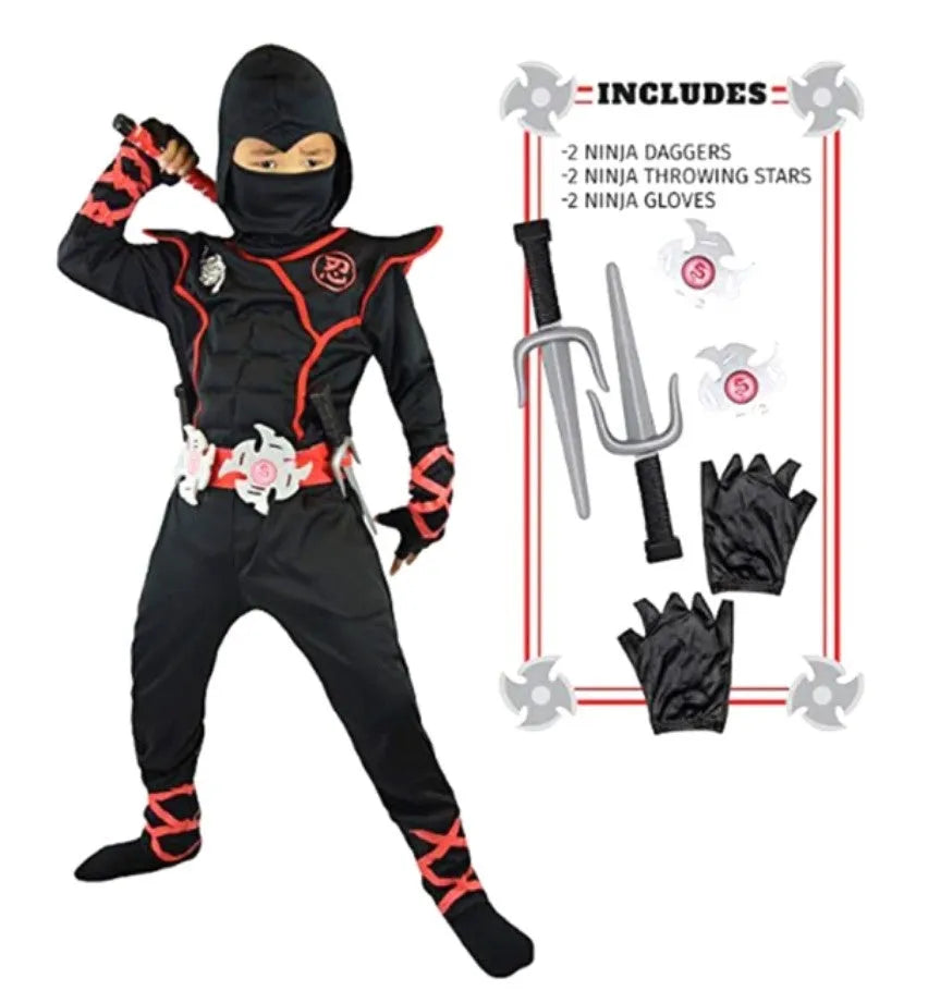 Children's Halloween cosplay costume in cotton-polyester blend available in multiple colours