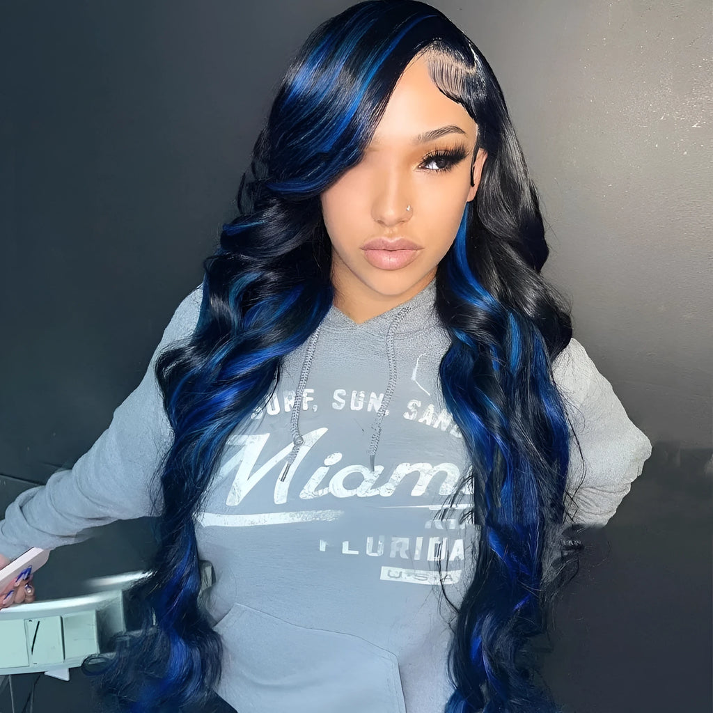 Real human hair lace front wig with 4x4 lace in a Star Fashion style, showing long hair length.