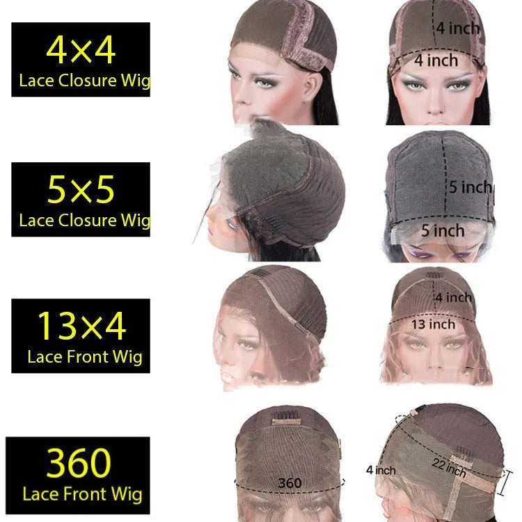 Real human hair lace front wig with 4x4 lace in a Star Fashion style, showing long hair length.