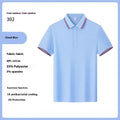Men's lapel collar cotton T-shirt in solid colour with short sleeves for summer workwear