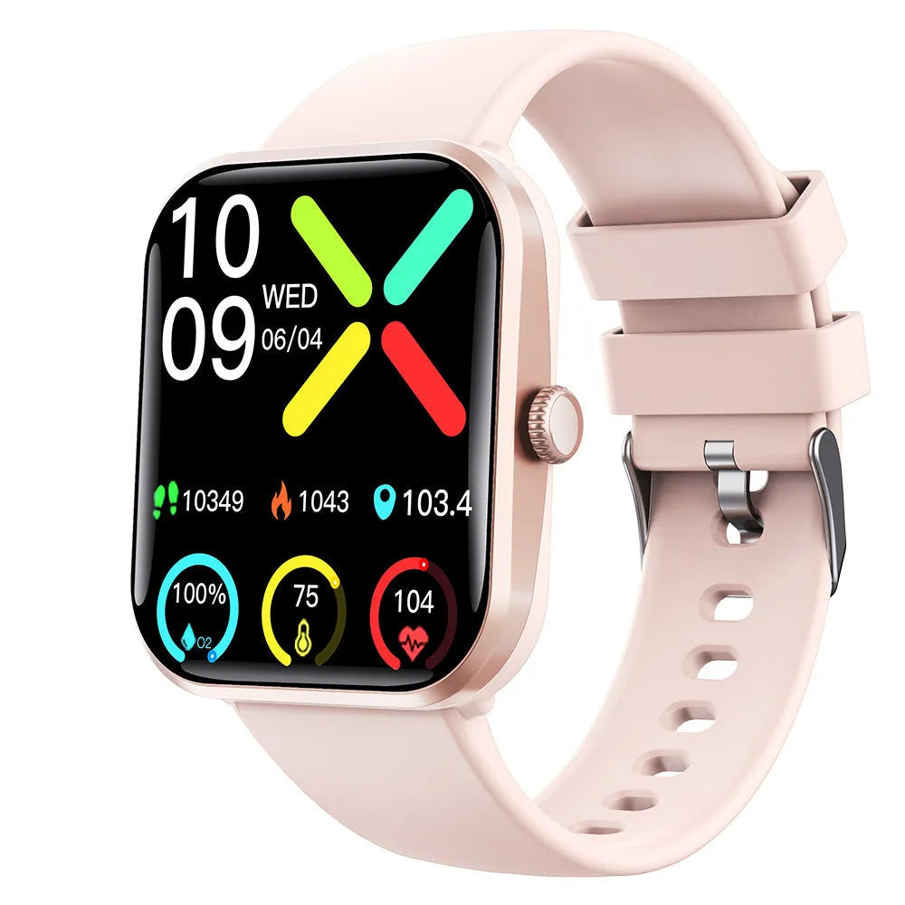 Men's Fashion F96 multi-functional sport smart watch in black with health monitoring and Bluetooth calling features