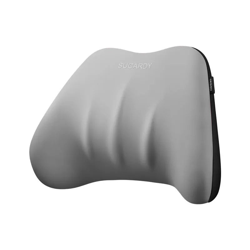 Memory foam lumbar support and neck pillow set for car seats in six colour options