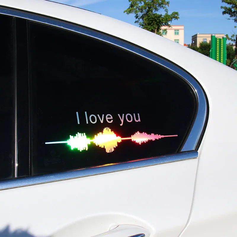 Car ECG sound wave chart sticker in ECG series with strong adhesion, available in styles A to O
