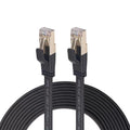 Cat8 SFTP Ethernet patch cord with gold-plated RJ45 connectors, multiple length options