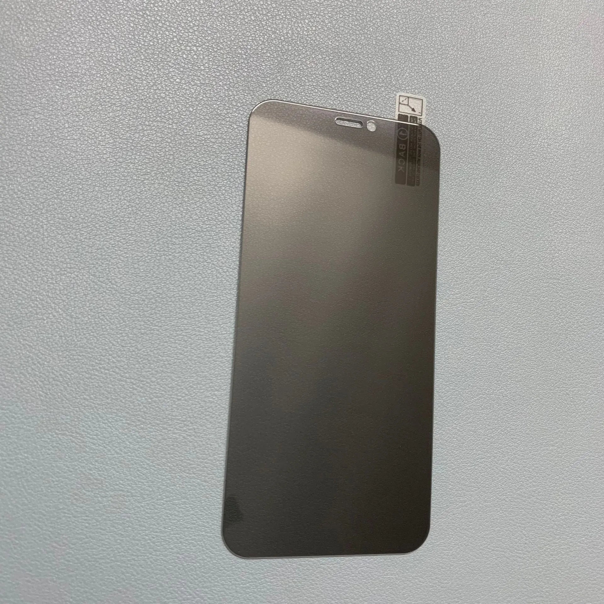 Full screen anti peeping tempered glass film for iPhone showing privacy angle effect