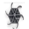 Blue silicone pet slow feeder licking pad with suction cup base for dogs and cats.