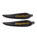 Black polyethylene kayak paddle folding fitting measuring 12 by 6.5 centimetres for quick disassembly.