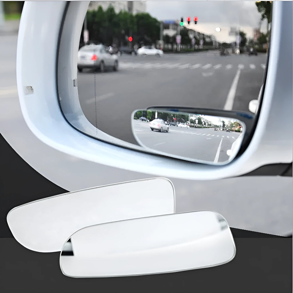 Glass Boundless HD adjustable rearview mirror add-on for cars on a white background.