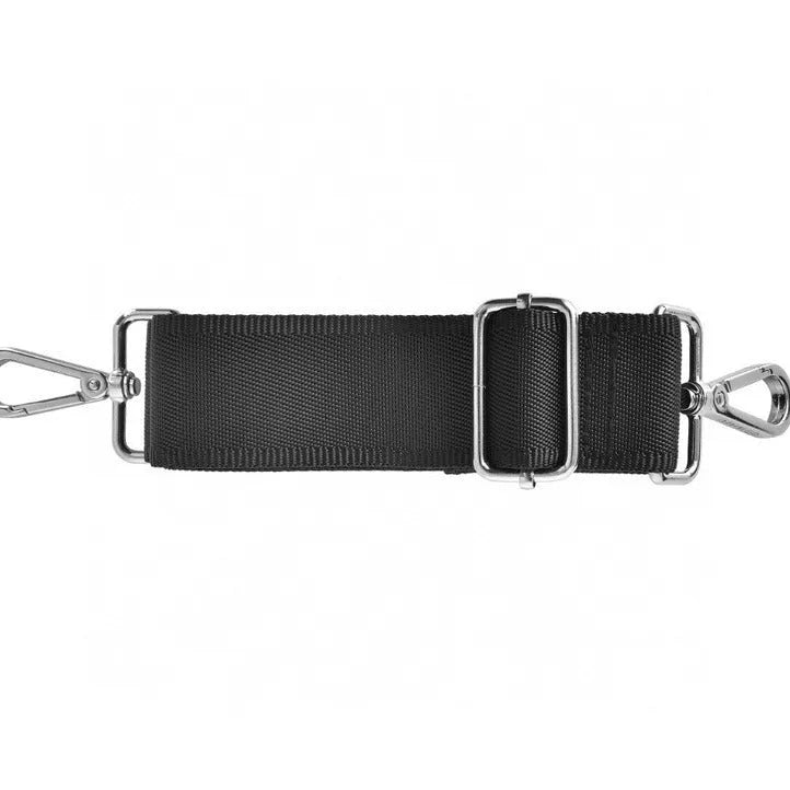Black oxford cloth laptop handbag showing multiple internal pockets and a lock, suitable for a 14-inch or 15.6-inch computer.