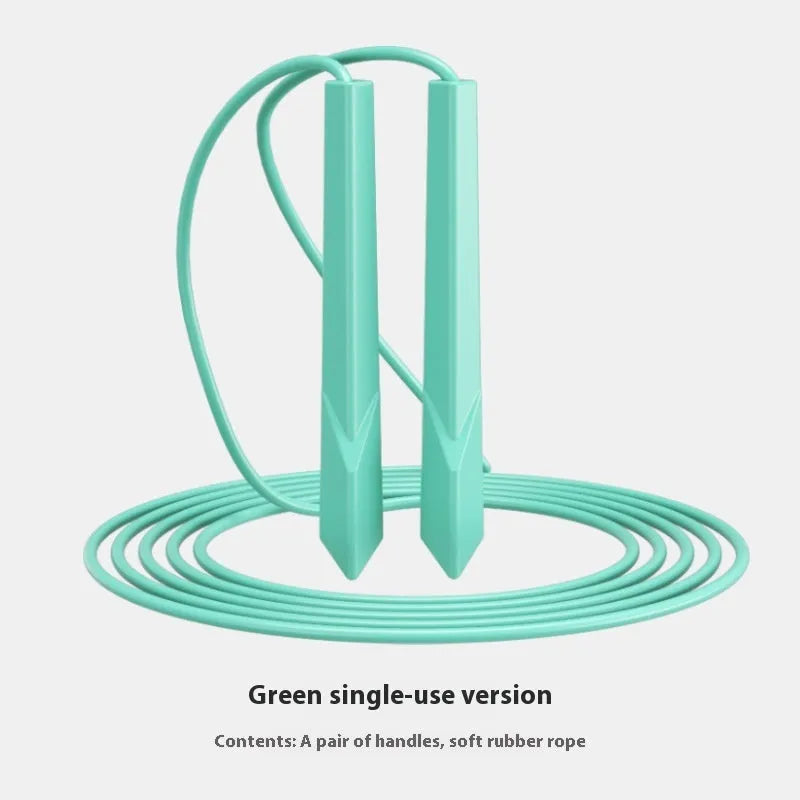 Fitness skipping rope with plastic handles in multiple colour options showing PVC cord and grip details