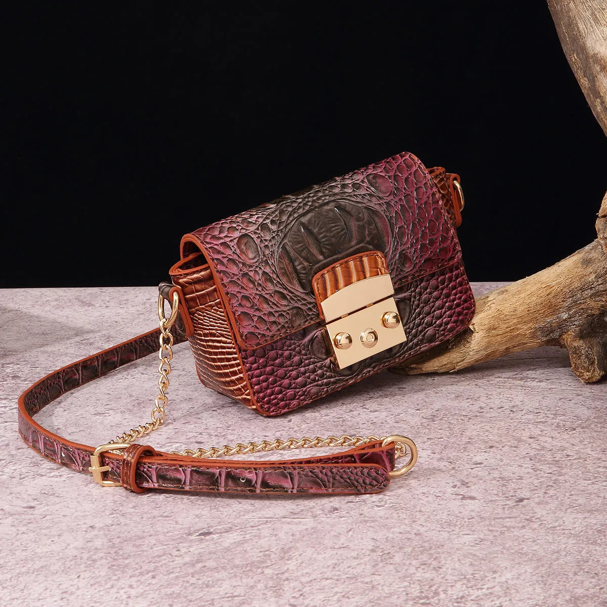 Retro crossbody one shoulder bag for women in multiple colours, PU leather material