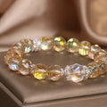 Austrian amethyst style artificial crystal bracelet in purple for women light luxury minority design