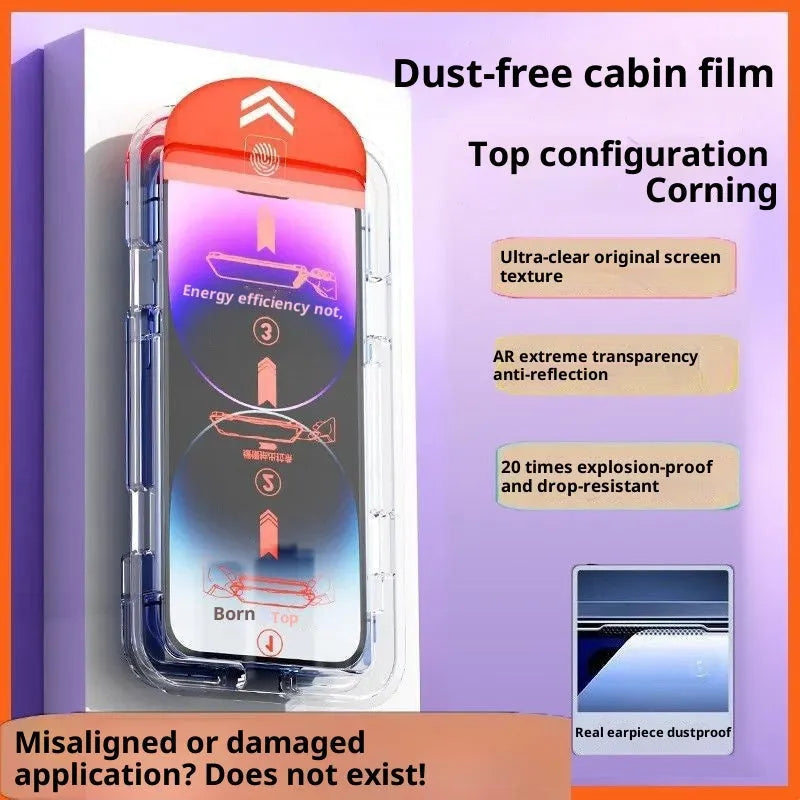 Peep-proof tempered film screen protector for iPhone 16 Pro, privacy anti-blue light full screen
