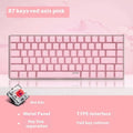 White backlit mechanical keyboard with 82 keys and metal construction