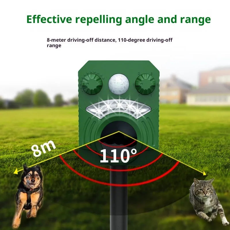 AR33 Outdoor Ultrasonic Animal Repeller for general pest deterrence, standard specification, colour AR33