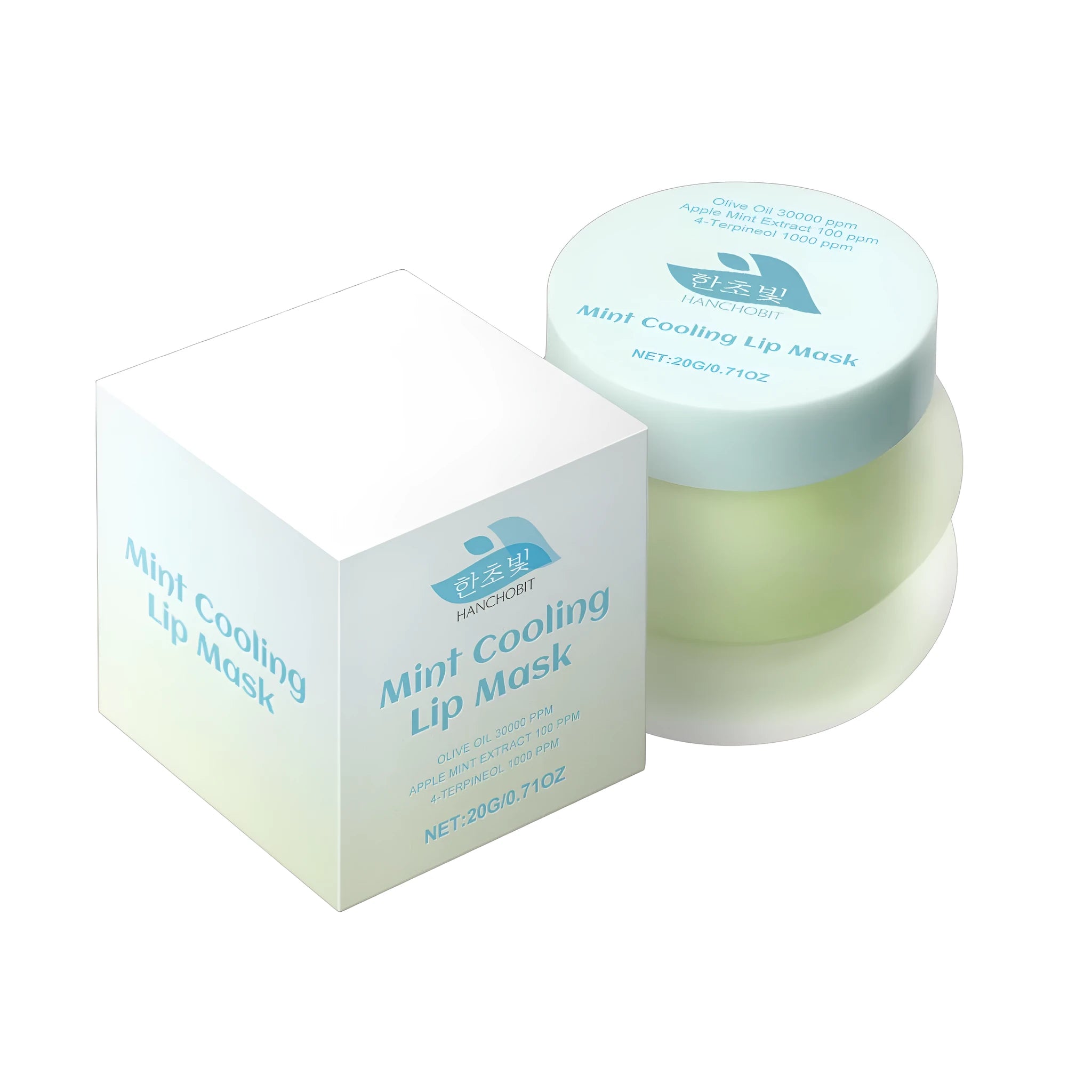 20g jar of Mint Cooling Lip Mask, an overnight lip treatment balm.