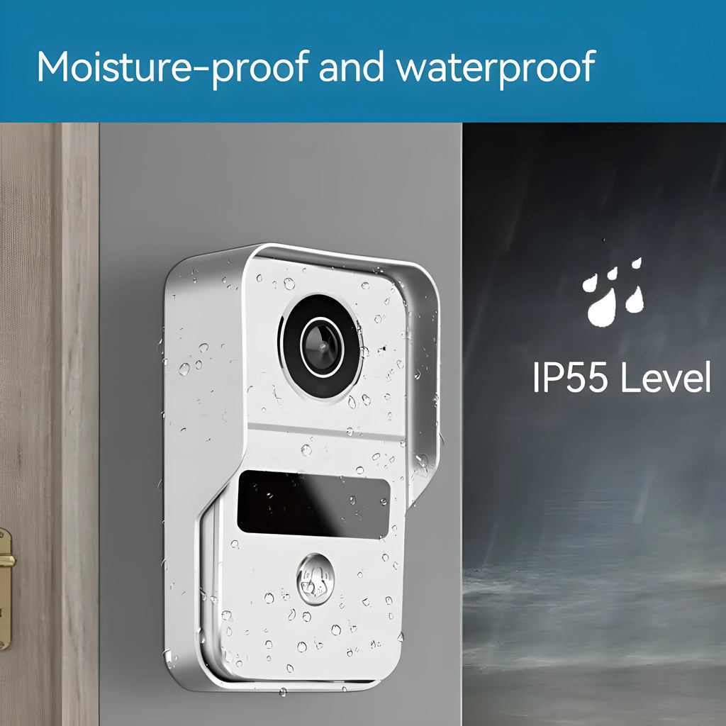 1080P video intercom doorbell system with 10-inch colour display and outdoor camera unit