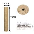 Solid wood cat climbing pillar wrapped in hemp rope for scratching and climbing