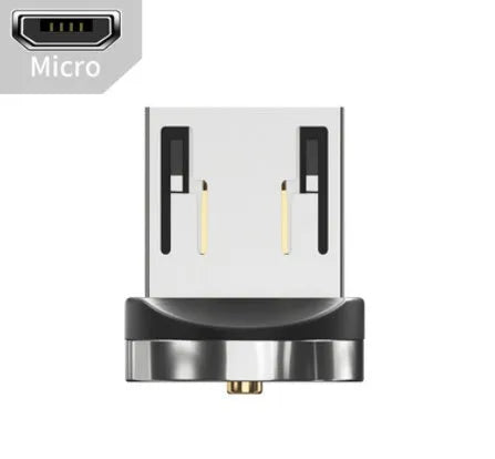 Essager rotating magnetic USB charging cable with blue LED light showing 360-degree rotation