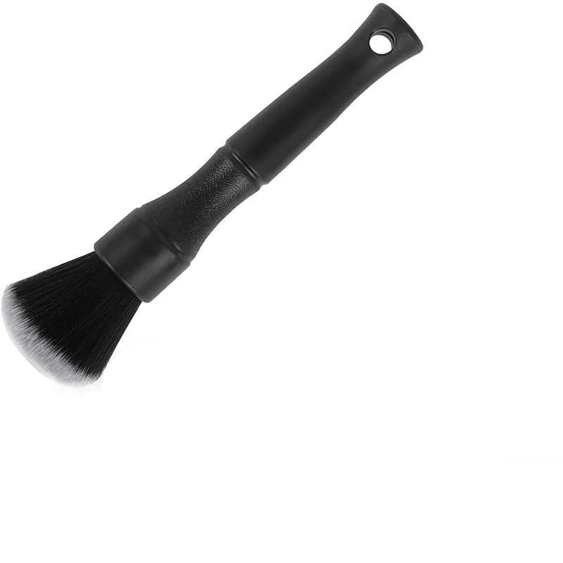 Black car detailing brush with PP handle and pig hair bristles showing 240mm and 160mm size options