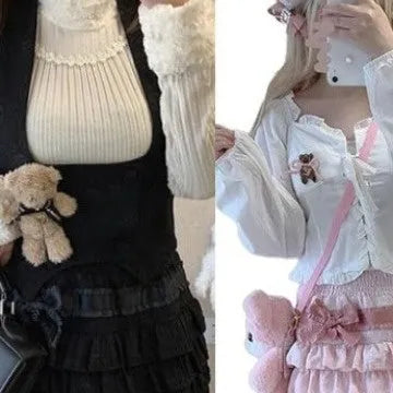 Women's high waist puffy cake short skirt in polyester, black pink almond rice, sizes S M L