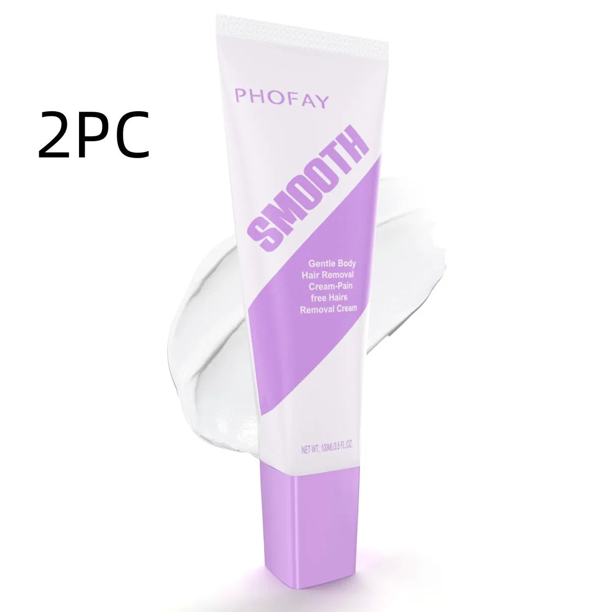 PHOFAY pain-free hair removal cream 4-pack with included scraper tool for body hair removal