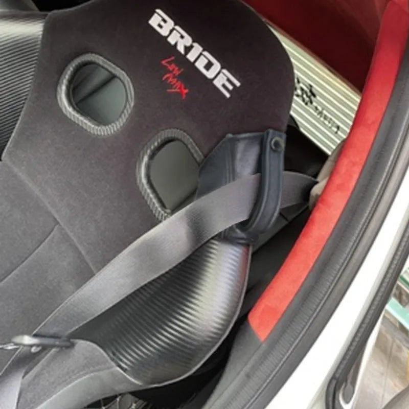 Racing seat belt leather limit buckle shoulder strap cover for RECARO and Bride seats